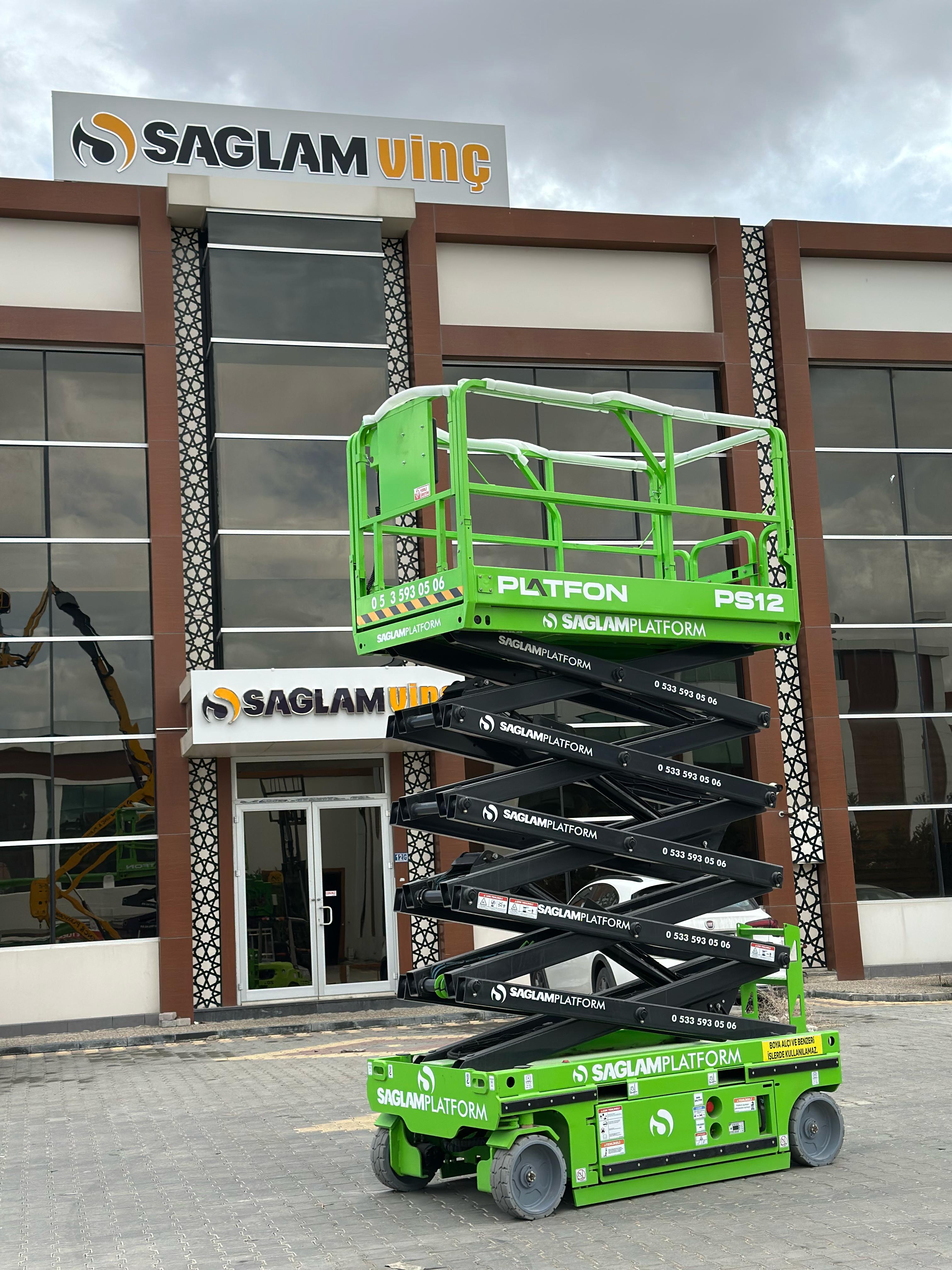 SAĞLAM VİNÇ GALERİDEN SIFIR MAKASLI MANLİFT 12METRE